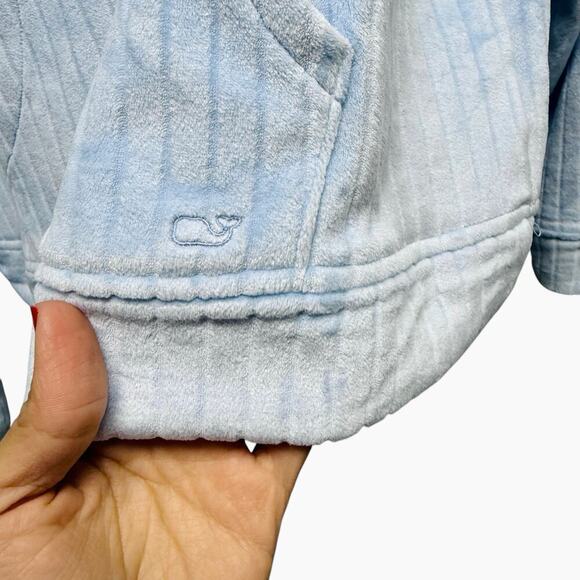 NWT Vineyard Vines Girls Velour Ribbed Hoodie Blue Size XL (16) - Picture 7 of 9